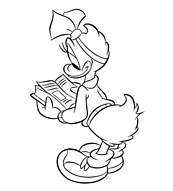 coloriage daisy qui lit